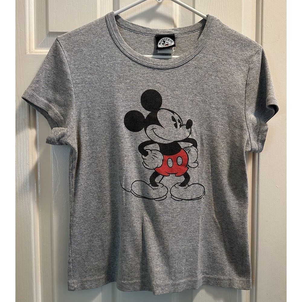 Disney Mickey Mouse Women's Shirt Gray Size XL